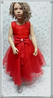 Kinder jurk Linda rood